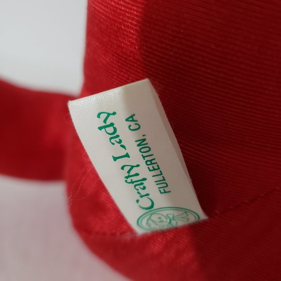 Crafty Lady Red Stuffed Teddy Bear Firm Chubby Plush Bear Sits On Its Own - Picture 7 of 11